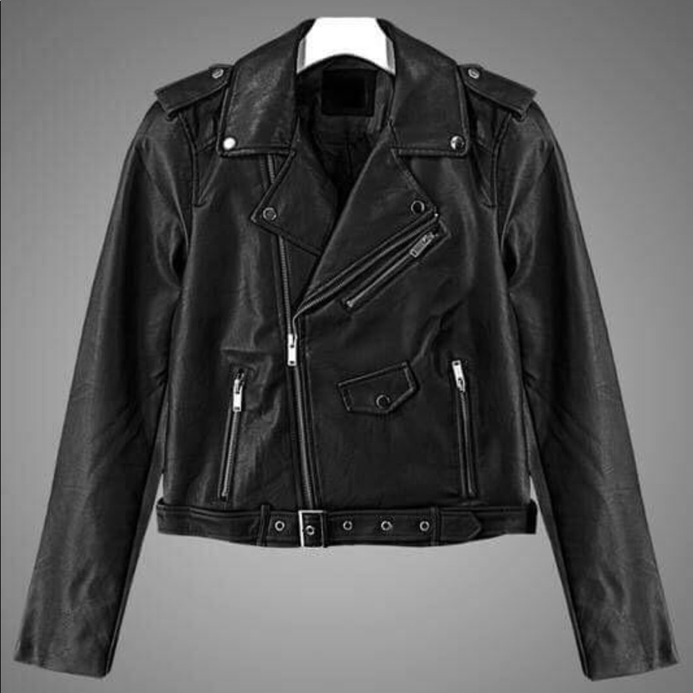 Faux Leather Biker Jacket